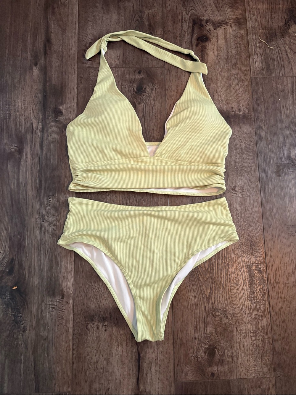 SHEIN Ribbed Halter Bikini Set
